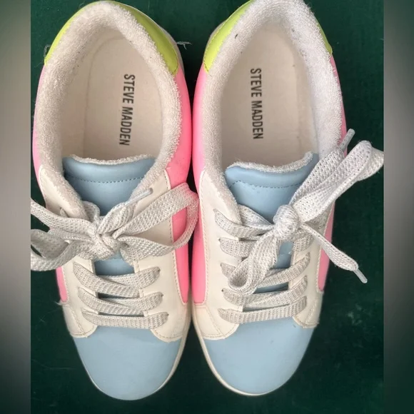 Steve Madden Sneakers in Pink, Blue, and White - Picture 2 of 2